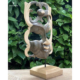 mascara balinesa abstrata hibiscus madeira decoraca balinesa artesintonia entalhada wood carving 3