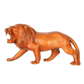 GL44 escultura leao entalhada madeira suar realista bali decor indonesia artesintonia 1