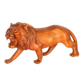 GL44 escultura leao entalhada madeira suar realista bali decor indonesia artesintonia 3