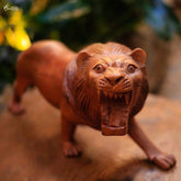 GL44 escultura leao entalhada madeira suar realista bali decor indonesia artesintonia handmade handicraft 8