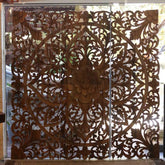 painel marrom madeira suar wood mandala floral natural boho mandala decorativa decoracao balinesa bali indonesia arte decorativa decor home casa artesao artesanato feito a mao handmade