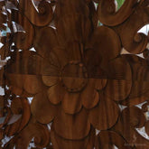 painel marrom madeira suar wood mandala floral natural boho mandala decorativa decoracao balinesa bali indonesia arte decorativa decor home casa artesao artesanato feito a mao handmade