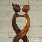 escultura abstrata infinito entalhado madeira suar decor bali indonesia artesintonia 7