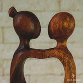 escultura abstrata infinito entalhado madeira suar decor bali indonesia artesintonia 6
