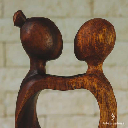 escultura abstrata infinito entalhado madeira suar decor bali indonesia artesintonia 6