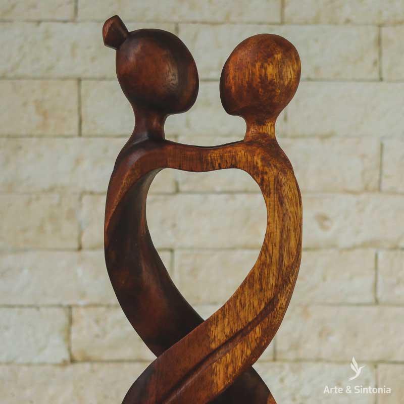 escultura abstrata infinito entalhado madeira suar decor bali indonesia artesintonia 3