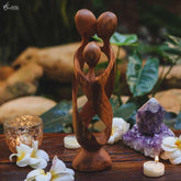 GL68 19 escultura abstrata familia 30cm madeira suar artesanato arte home decor decoracao artesintonia 1