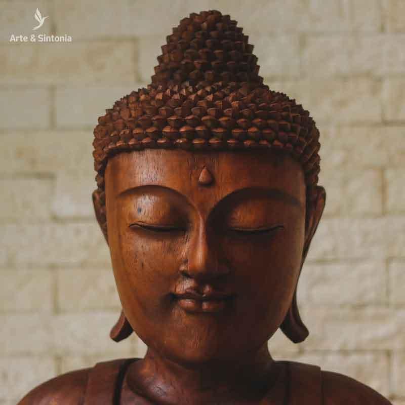 escultura buddha buda em pe madeira decorativo decoracao artesanal artesanato bali indonesia home decor decoracao zen budista budismo artesintonia grande 150cm 5