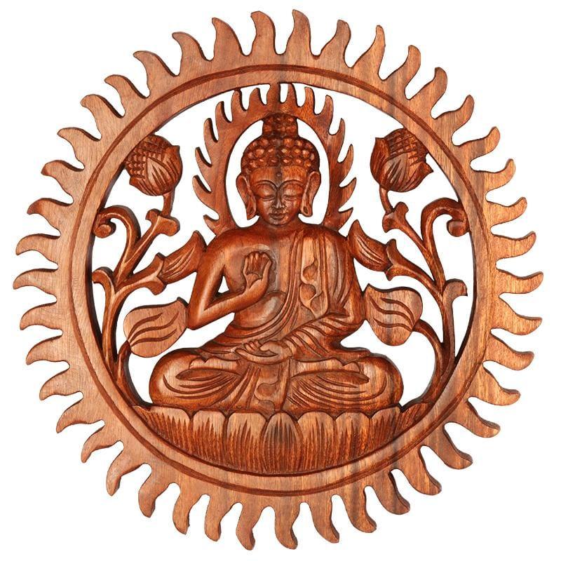 GL77 B mandala madeira entalhada buda divindade decoracao decoracao zen arte bali indonesia artesintonia 1