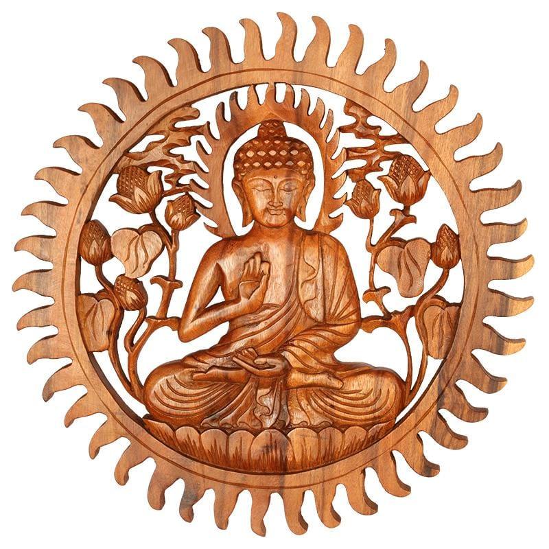 GL78 B mandala madeira entalhada buda divindade decoracao decoracao zen arte bali indonesia artesintonia 4