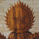 escultura estatua em madeira suar rain tree objetos decorativos decoracao indonesia balinesa kuan yin budista divindade carved carving entalhada madeira wood sculpture home decoration amazing deusa compaixao 10