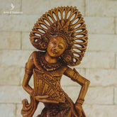 escultura sculpture janger bali balinesa indonesia decoracoes madeira suar objetos decorativos dancarina janger dancer objetos decorativos wood carved entalhado entalhes artesintonia 7