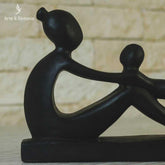 escultura abstrata escura amor materno mae filho artesintonia home decoration decoracao casa handycraft balinese madeira entalhada escura 4