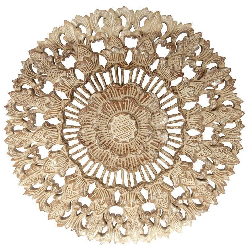 GL90 mandala clara esculpida madeira artesanal arte bali indonesia arabesco floral artesintonia 1