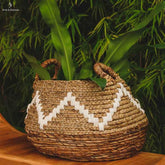 Cesta de Fibra Natural Boho - Arte & Sintonia Bali, bali 2020, bali 22, bali2021, boho, Cestaria, Decor Home, fibras, lancamentos, Outros Home, variacao