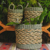 Cesta de Fibra Natural Trançada - Arte & Sintonia Bali, bali22, boho, Cestaria, Decor Home, fibras, Outros Home