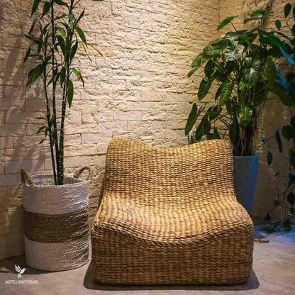 sofa puff fibra natural confortavel moveis varanda gourmet