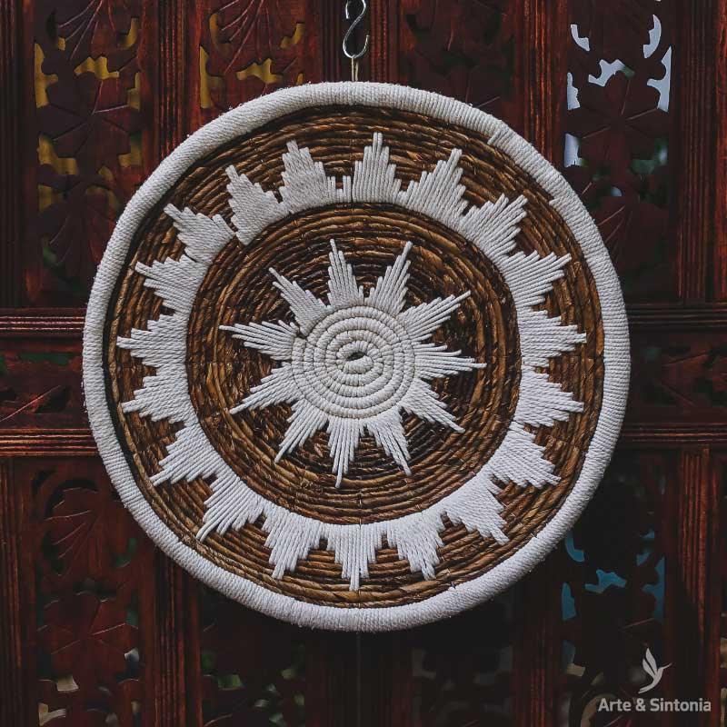 Cestaria De Parede Boho | Bali - Arte &amp; Sintonia Bali, bali 22, boho, Cestaria, Decor de Paredes, Decor Home, fibras, PromoFibras