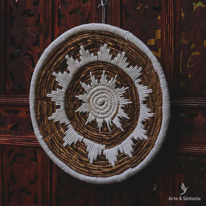 Cestaria De Parede Boho | Bali - Arte &amp; Sintonia Bali, bali 22, boho, Cestaria, Decor de Paredes, Decor Home, fibras, PromoFibras