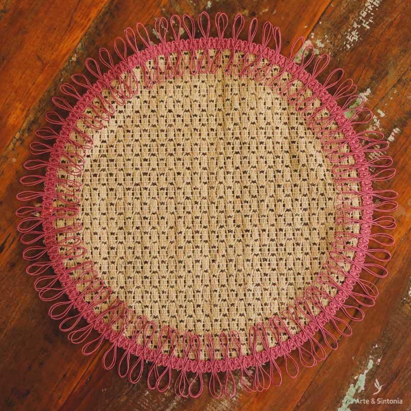 descanso-prato-rustic-sousplat-rustico-rosa-velho-artesanato-fibra-natural-brasileiro
