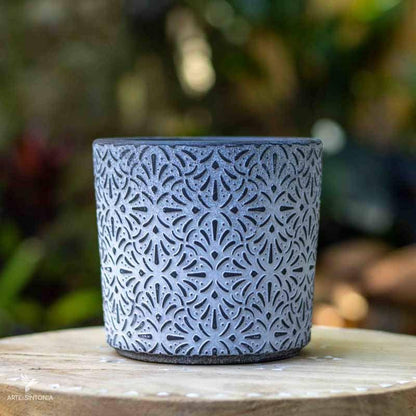 Vaso Cachepot de Cerâmica Preto - Arte &amp; Sintonia ceramica, ceramicas, vaso, vaso jardim, vasos