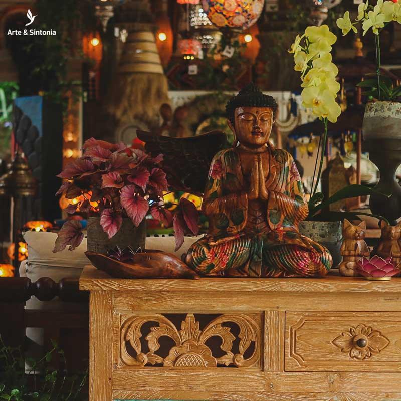 escultura buda buddha orando pintura artistica florido entalhado madeira suar bali indonesia artesintonia 2