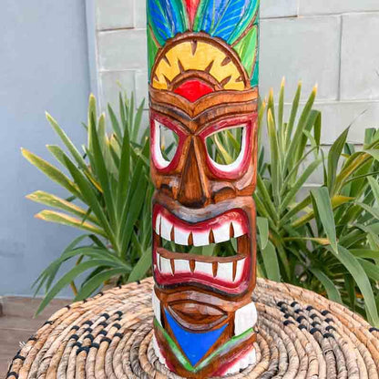 mascara hawaiana entalhada madeira hawai colorida decor bali indonesia artesintonia 15
