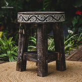 banco banqueta decorativo decoracao etnico etnica ethnics tomor leste artesanal artesanato artesao handmade indonesia moveis banco banqueta arte decor indonesia madeira patina