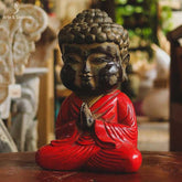 escultura buda namaste namastê gratidão mudra buddah decorativo decor decoração decoracao sentado madeira artesanal artesanato balines decor bali baliart art arte zer budista divindade