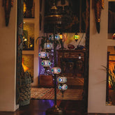 abajur luminaria de chao marrocos turquia coloridos azul decoracao mosaico artesintonia turkish lamps luminarias micangas 1