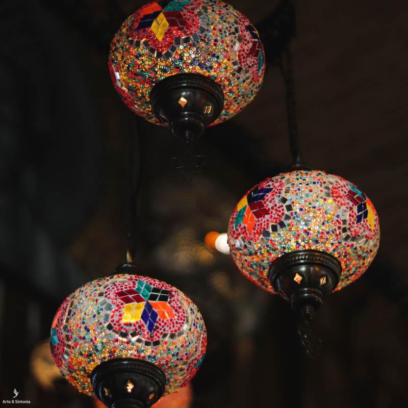 luminaria lustre teto cupulas turcas turquia iluminacao multicolor estrelas mosaicos micangas vidro glass lighting light fixture home decor artesintonia 4