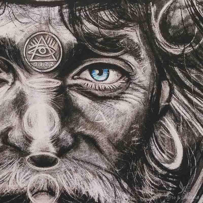 tela canva lancador moedas coins third eye terceiro olho alfredo maffei moldura frame olhos azuis blue eyes decoracao decorativo fine art gallery wall parede home decor detalhes details arte sintonia 3