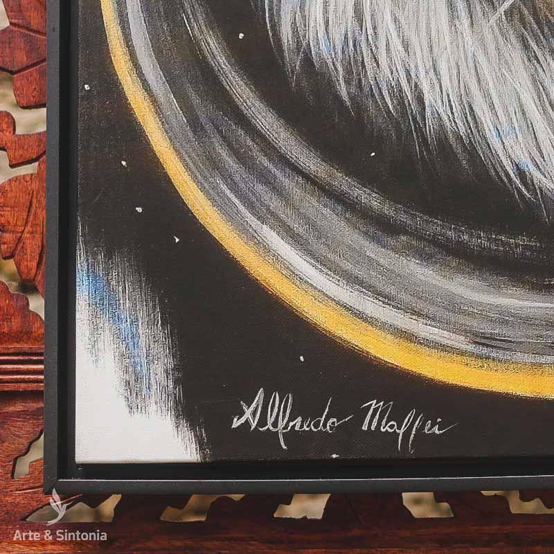 tela canva moldura frame immortal alfredo maffei leao lion felino animais quadro parede gallery wall decoracao decorativo artesintonia 3