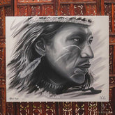 pintura tela canva painting flecha certeira arrow acrilica preto branco cinza black white grey alfredo maffei indio povos originarios etnicos decoracao etnica ethnic artesintonia 1