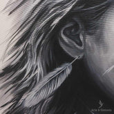 pintura tela canva painting flecha certeira arrow acrilica preto branco cinza black white grey alfredo maffei indio povos originarios etnicos decoracao etnica ethnic artesintonia 4