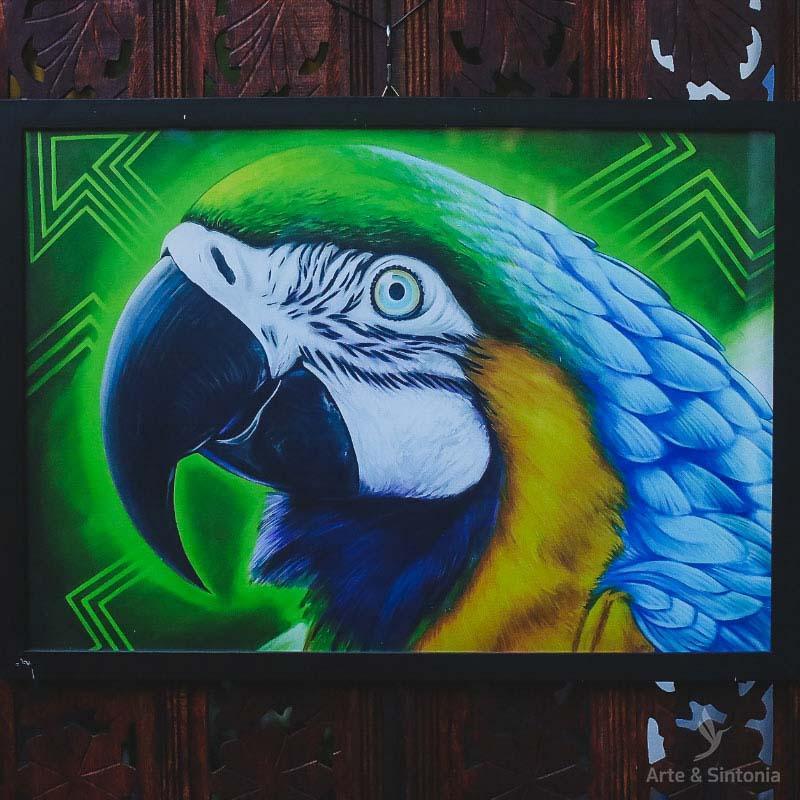 tela canva moldura frame arara caninde alfredo maffei fine art animais aves birds cores colors quadro parede gallery wall decoracao decorativo home decor artesintonia 5