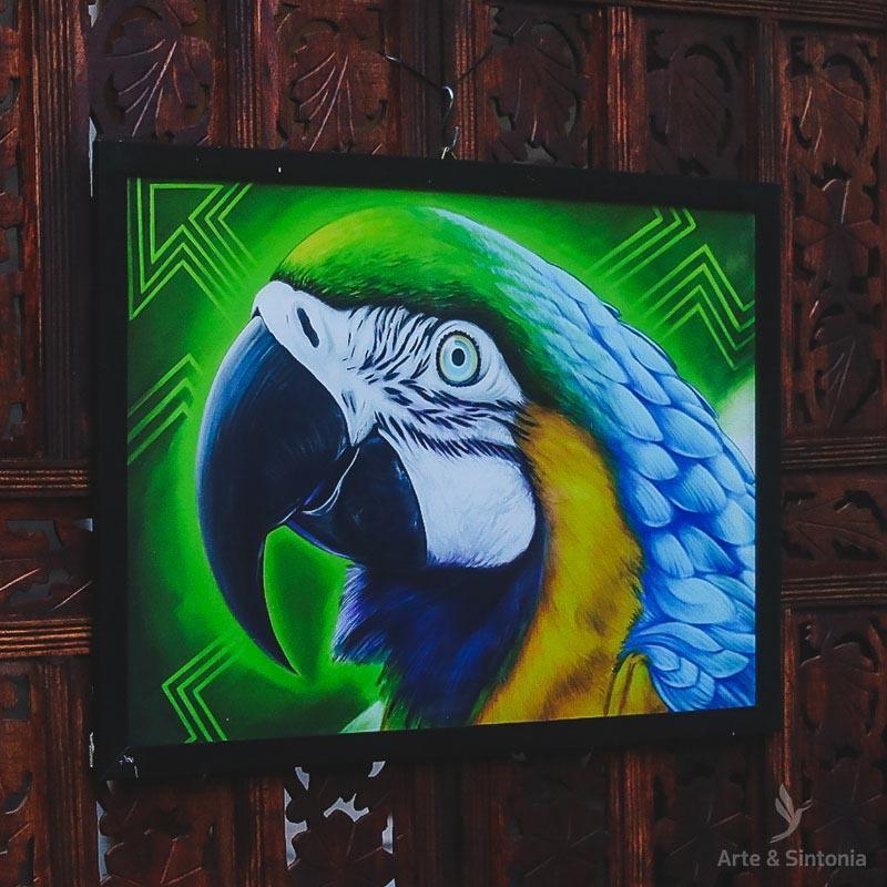 tela canva moldura frame arara caninde alfredo maffei fine art animais aves birds cores colors quadro parede gallery wall decoracao decorativo home decor artesintonia 7