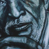 tela canva preto velho old man moldura frame fine art rosto face olhos verdes green eyes homem pescador fisherman chapeu hat decoracao decorativo home decor parede gallery wall alfredo maffei artesintonia 8