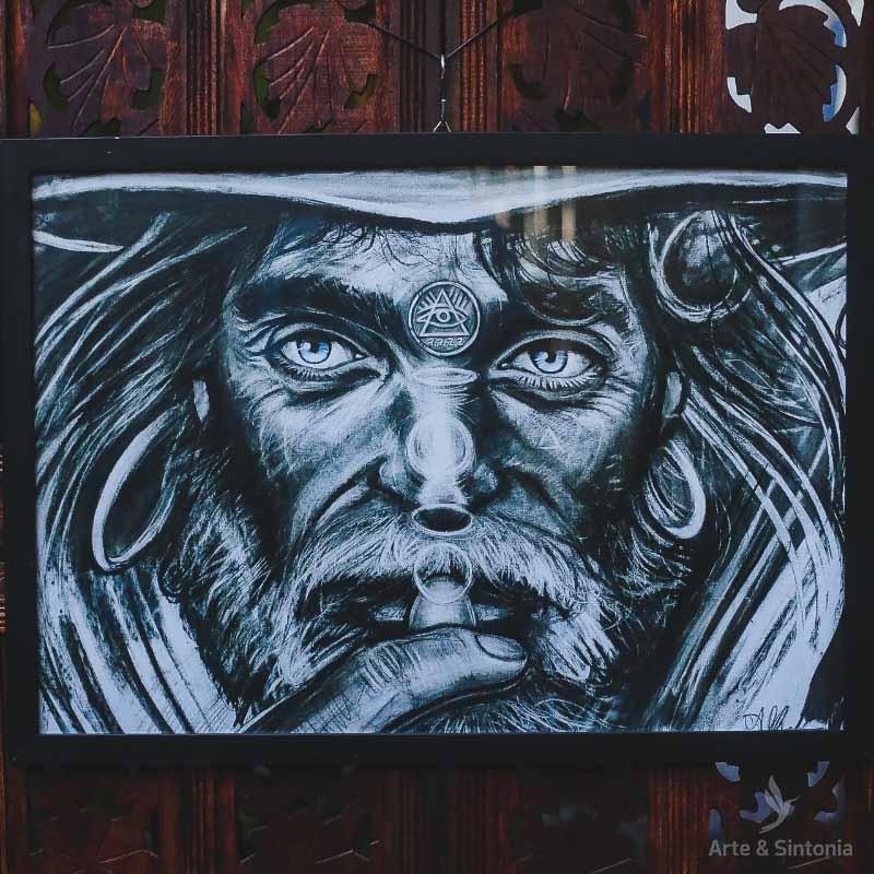 tela canva lancador moedas coins third eye terceiro olho alfredo maffei moldura frame olhos azuis blue eyes decoracao decorativo fine art parede gallery wall home decor artesintonia 4