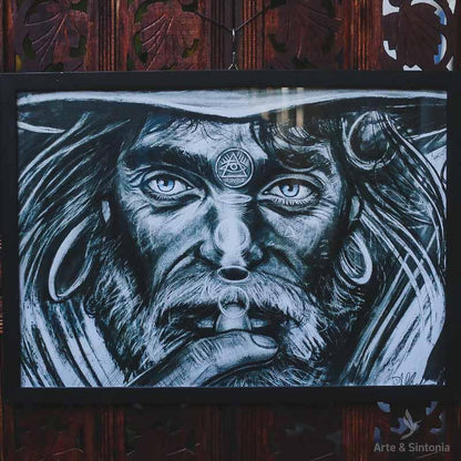 tela canva lancador moedas coins third eye terceiro olho alfredo maffei moldura frame olhos azuis blue eyes decoracao decorativo fine art parede gallery wall home decor artesintonia 4
