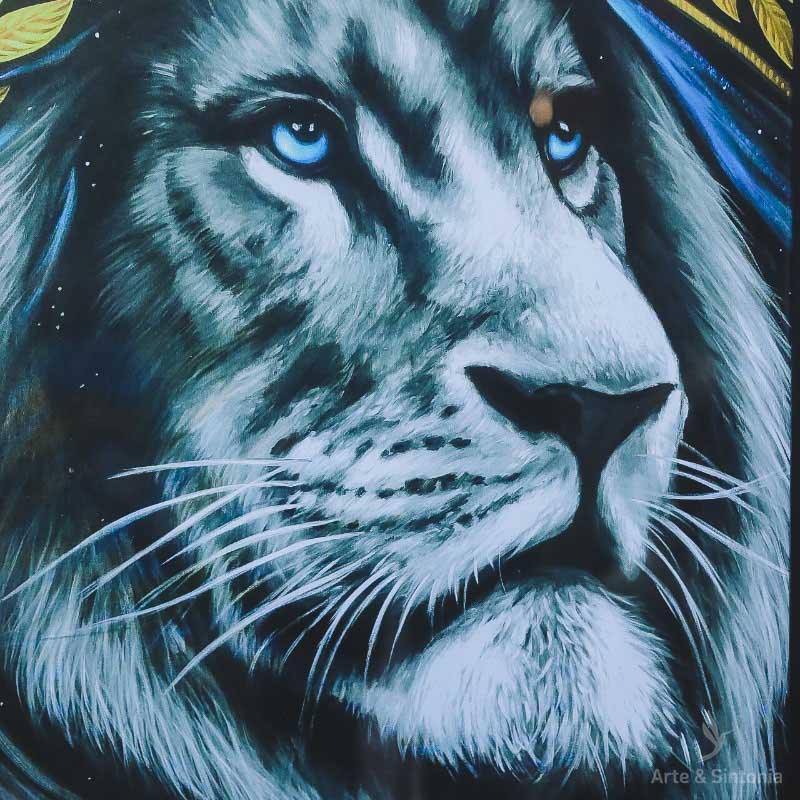 tela canva moldura frame immortal alfredo maffei leao lion felino animais quadro parede gallery wall decoracao decorativo artesintonia 5