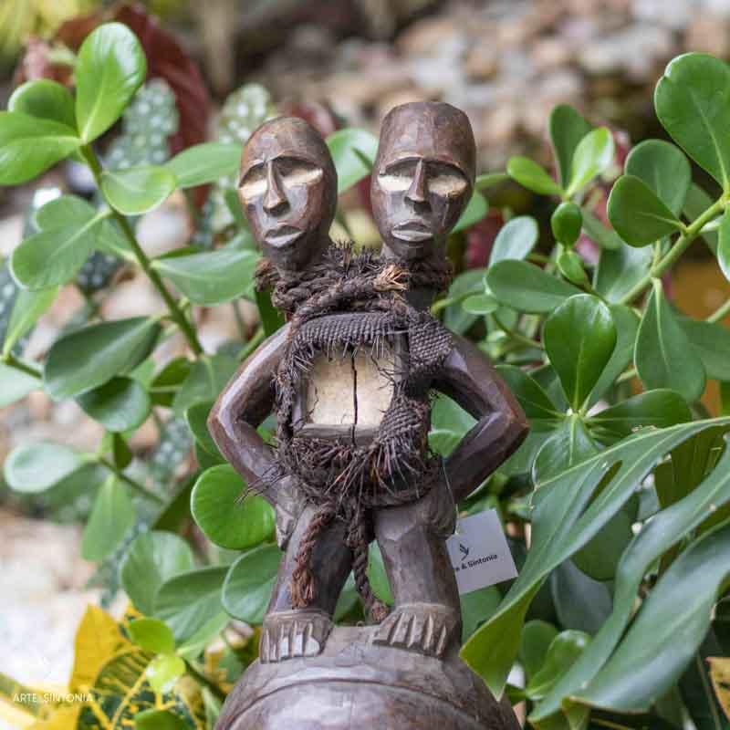 Máscara Africana Etnia Bamoun entalhada madeira etnicos objetos decorativos decoracoes artesintonia 3