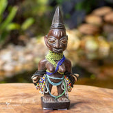 escultura estatua estatueta africana decoracao etnicas etnicos decorar ambientes casa entalhado madeira ibeji nigeria africana 4