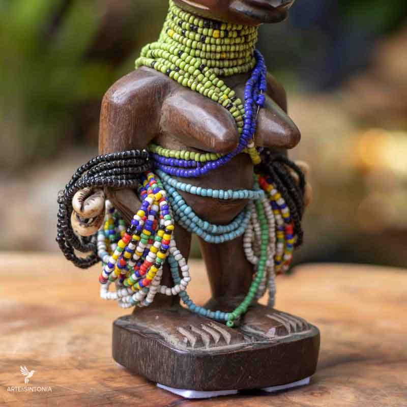escultura estatua estatueta africana decoracao etnicas etnicos decorar ambientes casa entalhado madeira ibeji nigeria africana 9