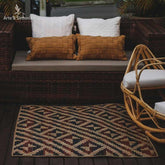 tapete capacho quadrado escuro fibras naturais trancado indigena aborigem home decor decoracao etnica etnico artistas exclusivos artesanato brasileiro artesintonia