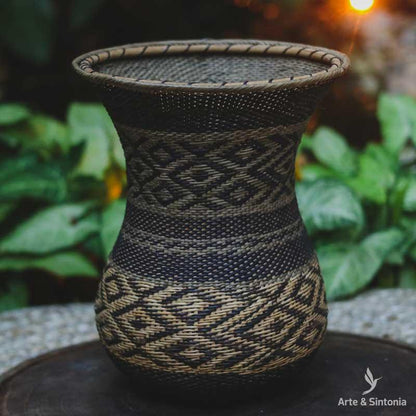 cesto cestaria fibra natural decoracao yekwana artesanatos indgienas artesintonia etnico artefatos