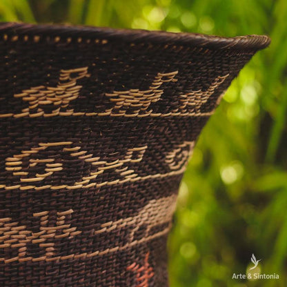 vaso indigena fibra natural rupestre decorativo home decor decoracao etnica artesanal artesanato brasileiro artesintonia yekwana 6
