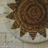 Cestaria de Parede Fibra de Bananeira Lã Branca Bali boho chic balaio bali2021 Decor Home