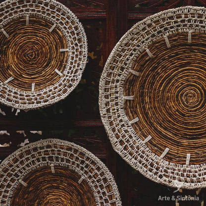 Cestaria De Parede Bali | Boho - Arte &amp; Sintonia Bali, bali23, boho, Cestaria, Decor de Paredes, Decor Home, fibras, PromoFibras