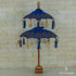 guarda sol balines pequeno azul home decor decoracao balinesa madeira artesintonia umbrella umbrelone decorativo artesintonia 1